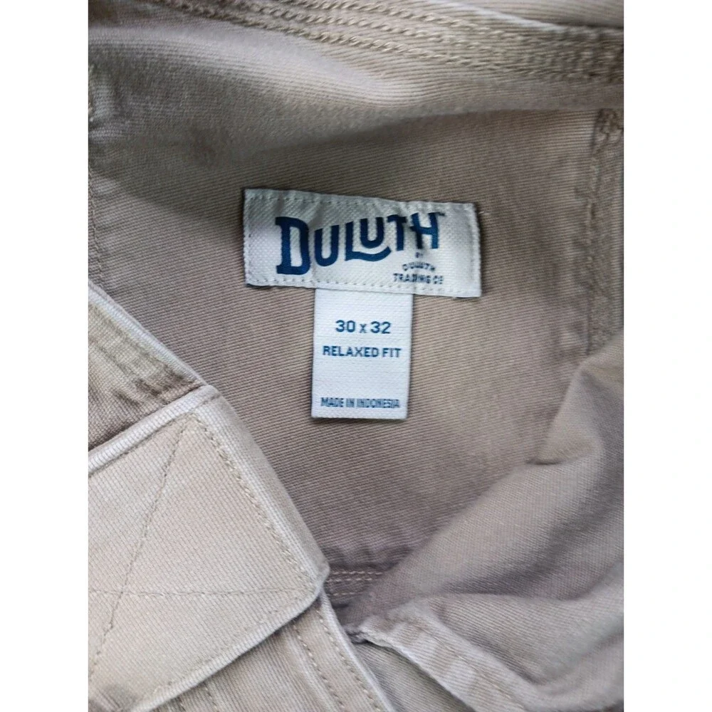 Duluth Trading Co Flex Fire Hose Pants Men's 30x30 Khaki Stretch Relaxed Fit
